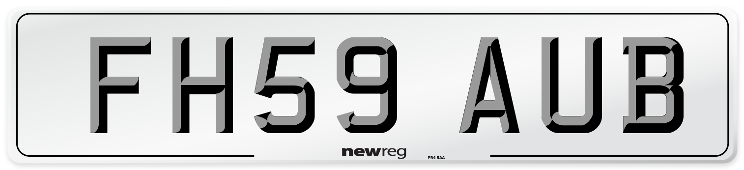 FH59 AUB Number Plate from New Reg
